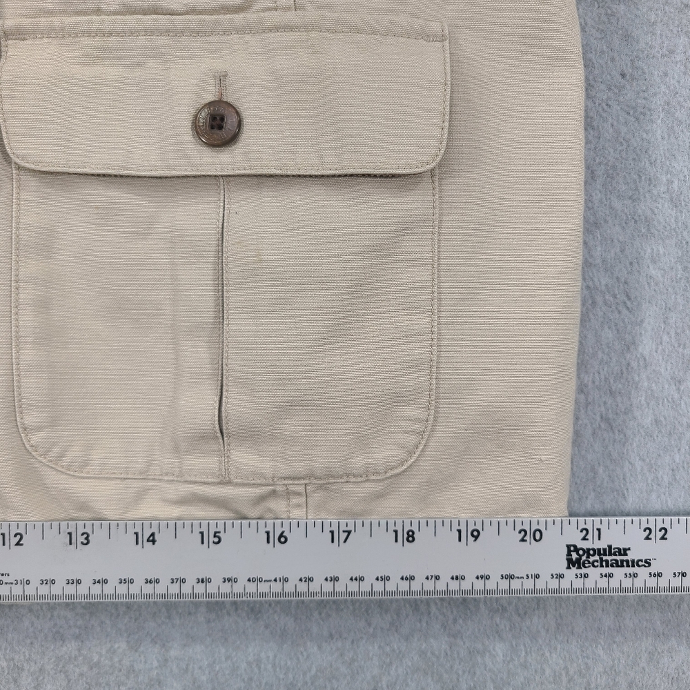 LL Bean Field Barn Work Chore Coat Jacket Small Regular Khaki Plaid Lined 267093 - Picture 5 of 13